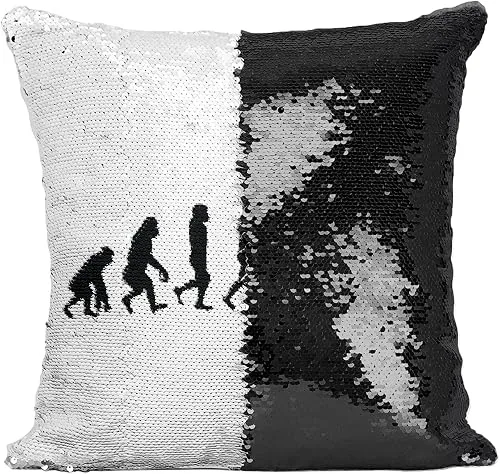Fabulous Kissen mit Paillettenbezug Blau Evolution Eiskunstlauf Skater Sport Athlet